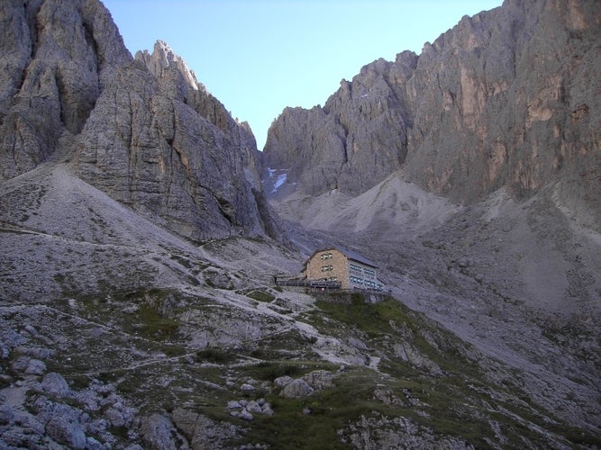 Ansicht der Langkofelhütte
