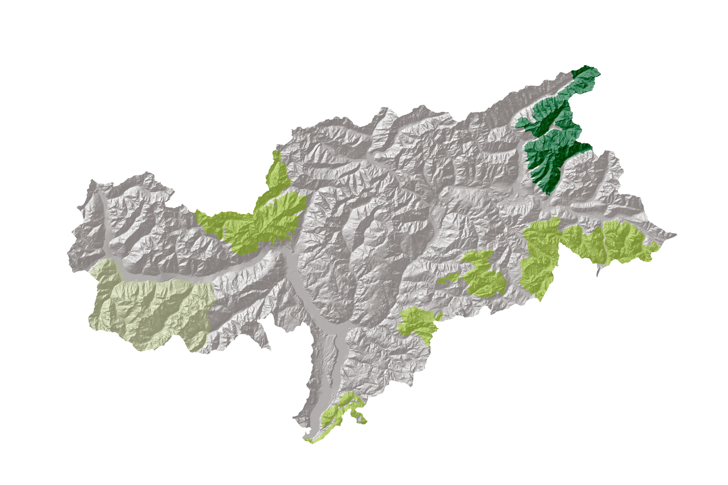 Posizione del Parco naturale Vedrette di Ries-Aurina