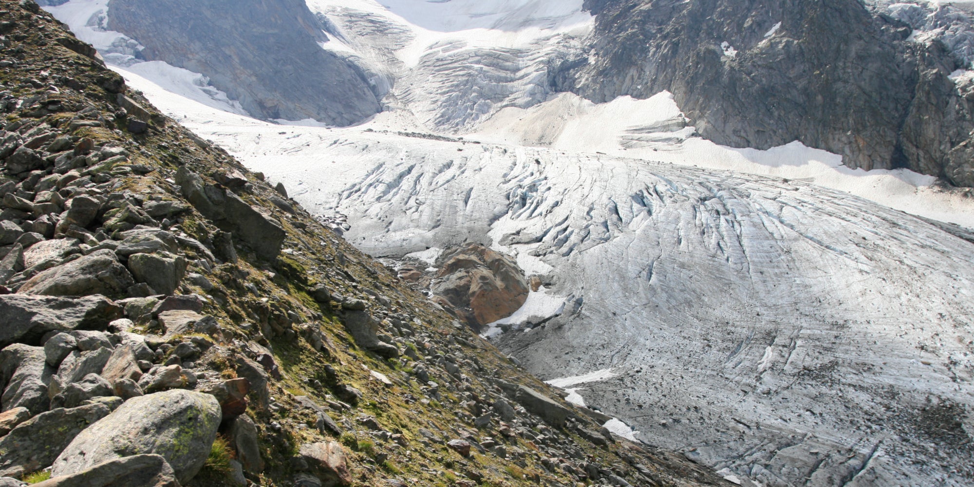 Gletscherabbruch, Birnlücke, Ahrntal (Archiv Amt für Natur, Foto Sepp Hackhofer)