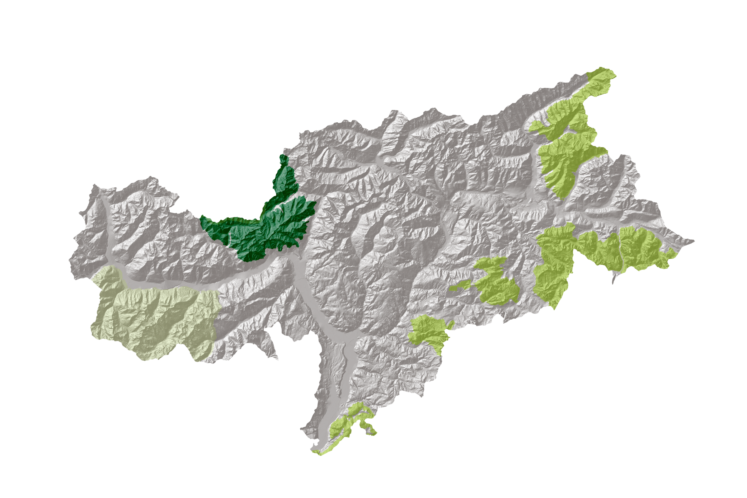 Übersichtskarte Naturpark Texelgruppe