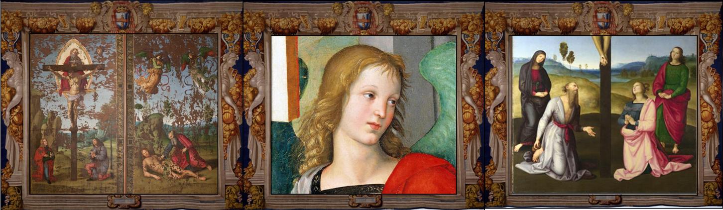 Gonfalone della Santissima Trinità, Pinacoteca comunale, Città di Castello, part.
Angelo dalla Pala Baronci, Pinacoteca Tosi Martinengo, Brescia, part.
Crocifissione Gavari o Mond, National Gallery, Londra, part.