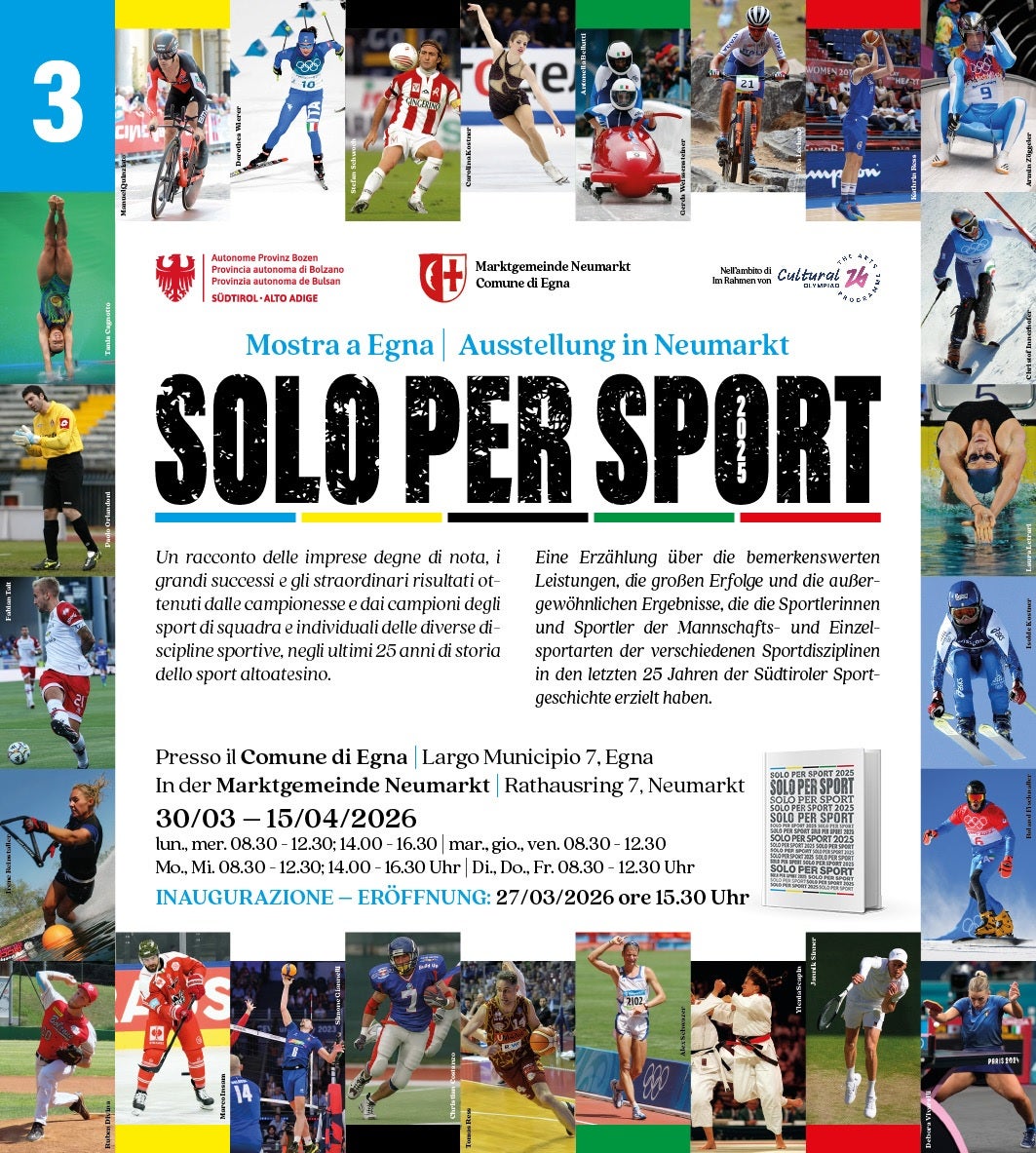 Mostra a Egna Solo per Sport 30.03-15.04.2026