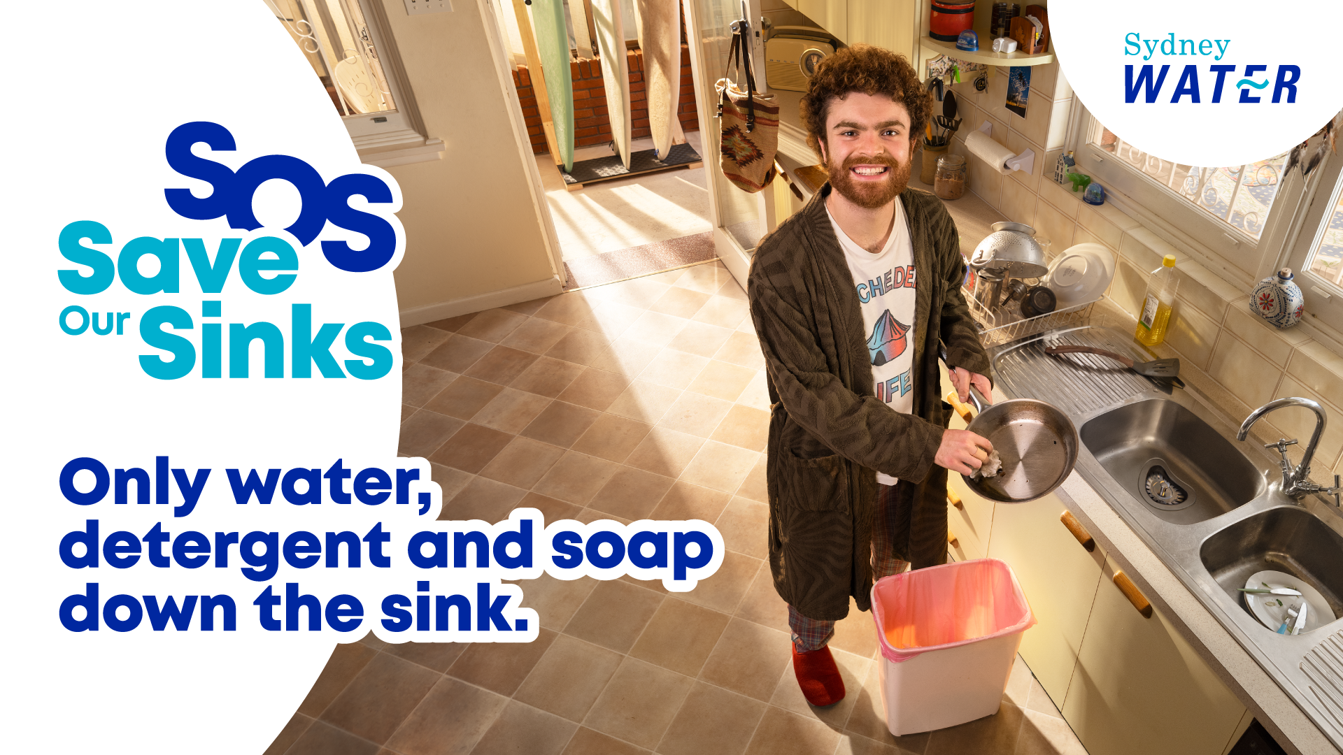 Sydney Water tackles poor wastewater disposal behaviours in an end-to-end Save Our Sinks campaign produced by Tag, a dentsu company.