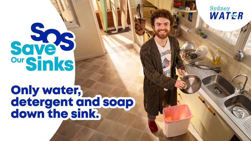 Sydney Water tackles poor wastewater disposal behaviours in an end-to-end Save Our Sinks campaign produced by Tag, a dentsu company.