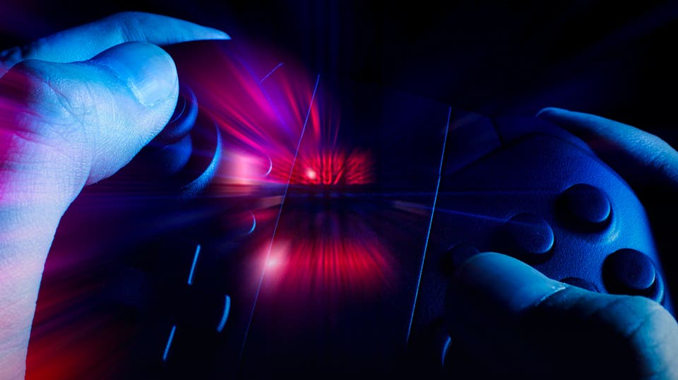 A blurry image of a video game controller