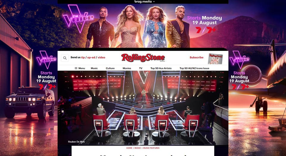 iProspect partners with Rolling Stone Australia to celebrate Seven’s The Voice superstar coaches
