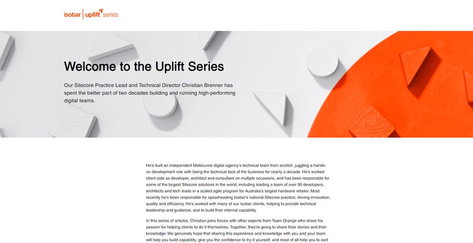 Our Thinking: Isobar's Uplift Series