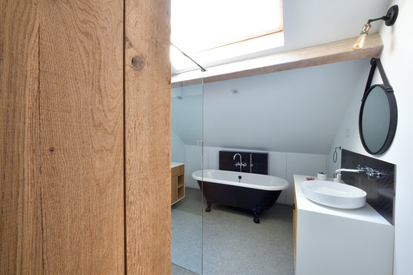 Querkus - veneer bathroom - bathroom - oak vintage - oak bathroom - oak