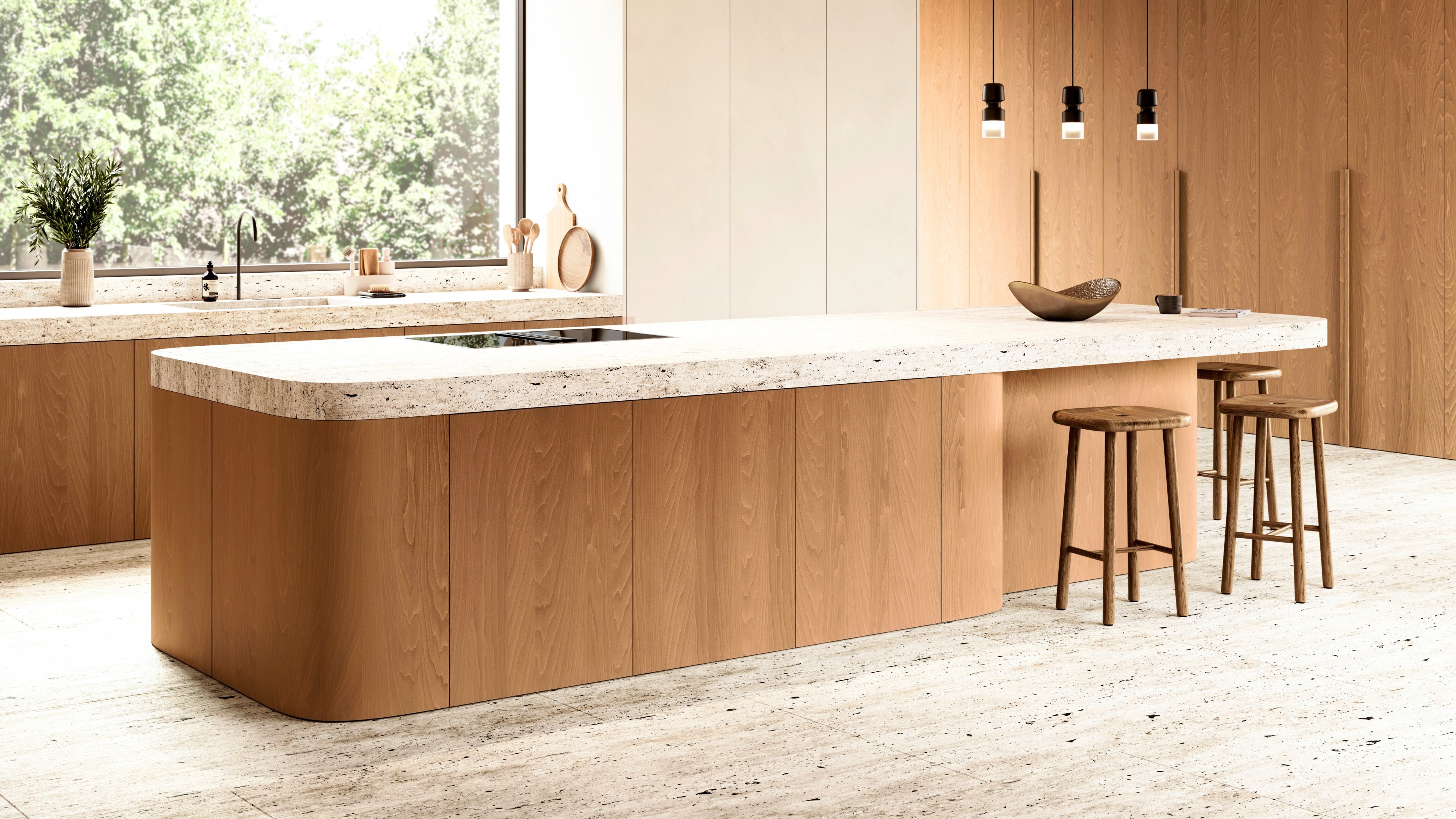 Cuisine - interieure - Decospan - placage bois - Nuxe