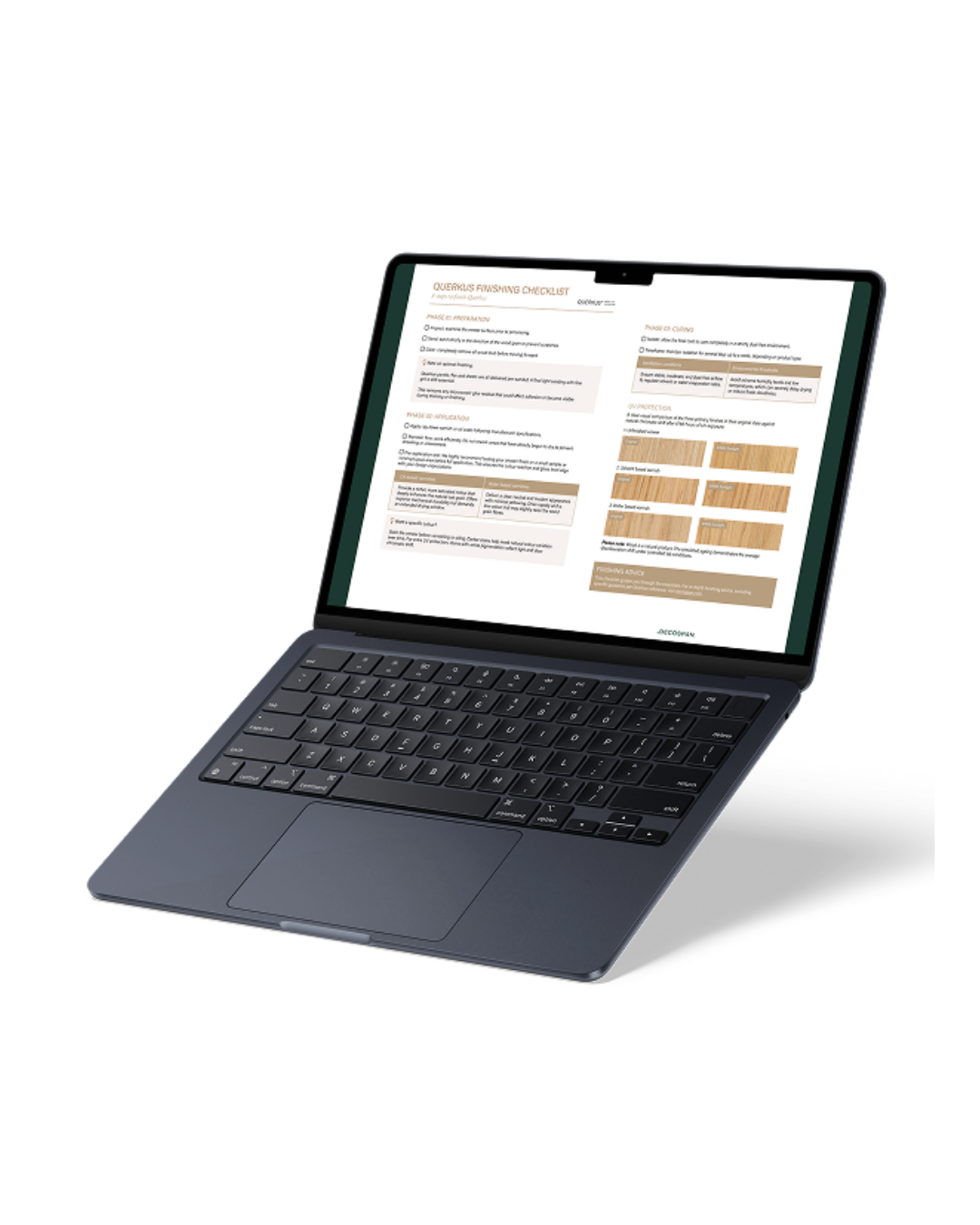Querkus finishing checklist mockup