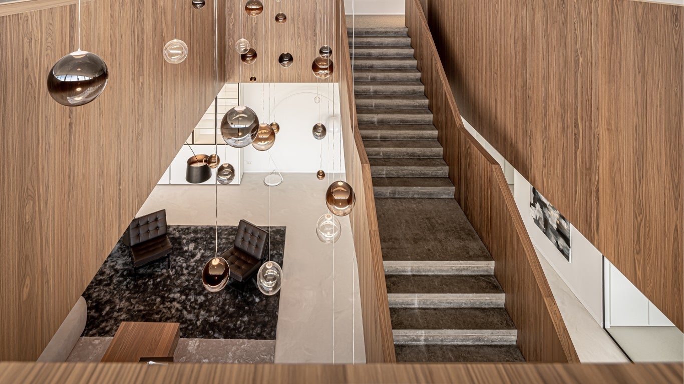 Shinnoki Frozen Walnut wood veneer panels - office - MLS headquarters