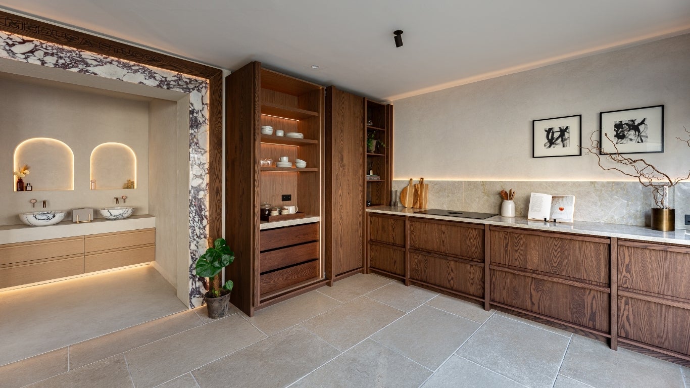 Kitchen - wood veneer - Shinnoki Cinnamon Triba - interior design