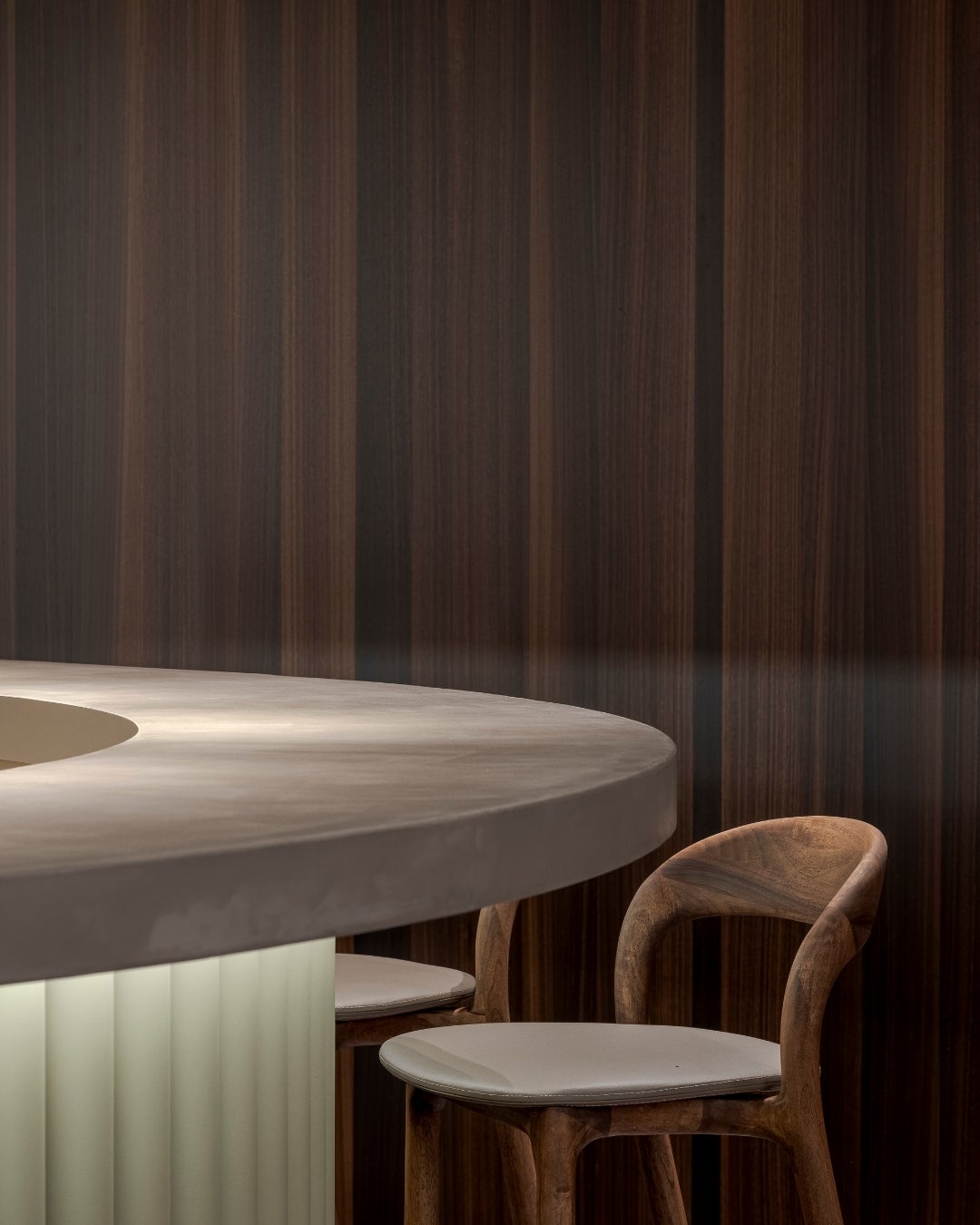 Office project with Shinnoki Shadow Eucalyptus wood veneer