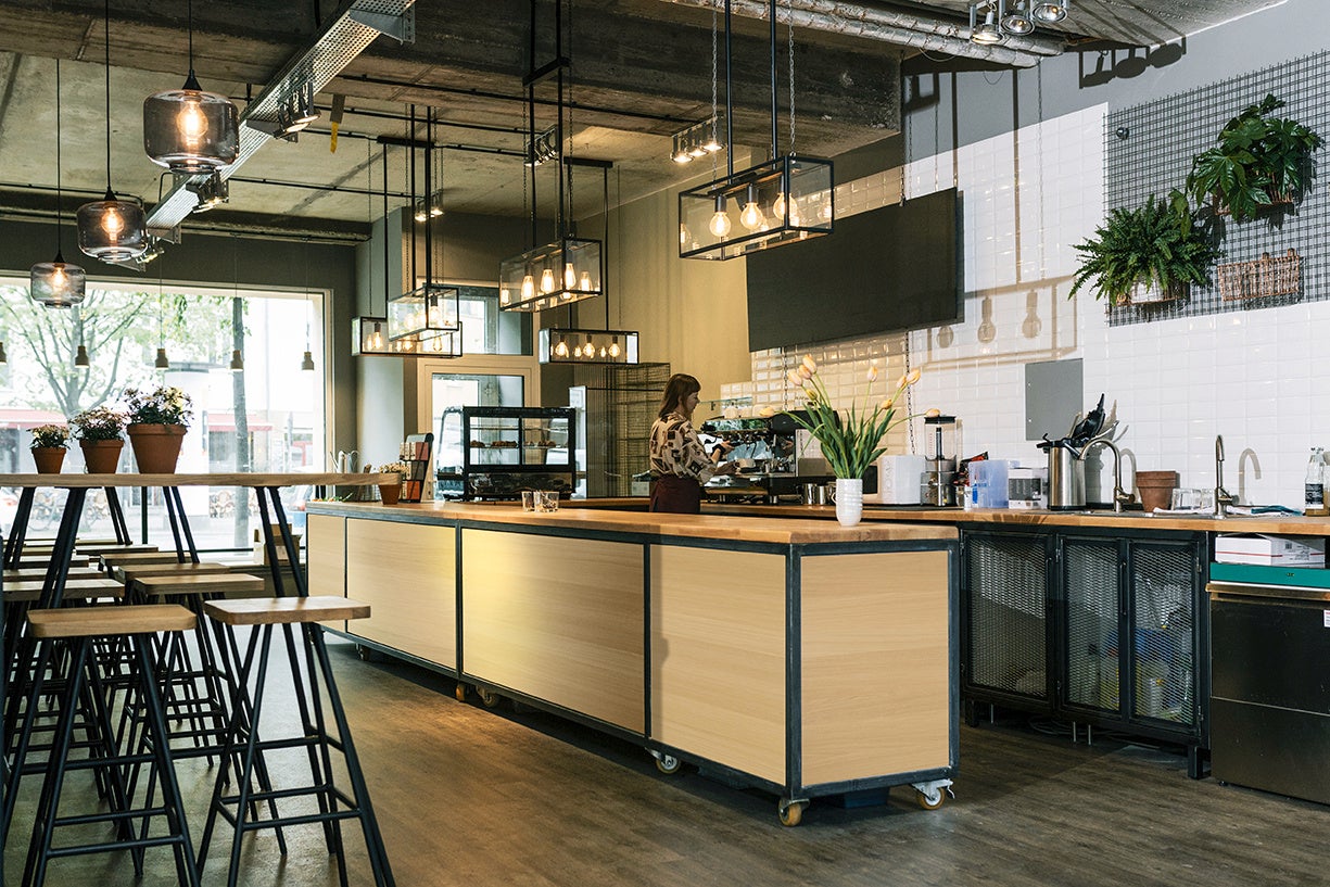 coffee bar - oak coffee bar