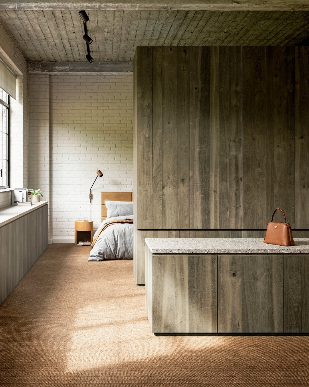 Querkus vintage Baltimore - placage bois - décoration intérieure - chambre - dressing