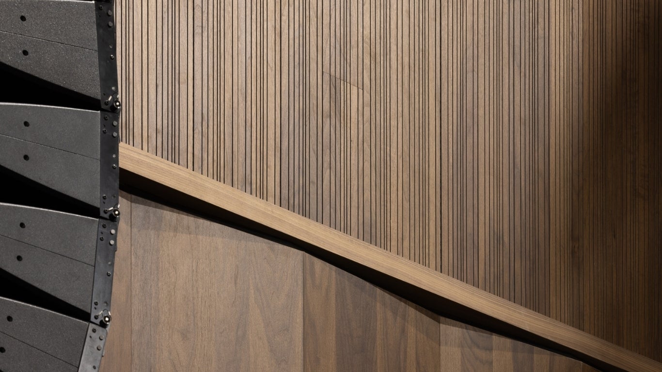City theatre with Shinnoki Smoked Walnut wood veneer