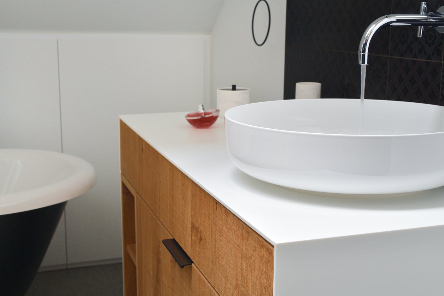 oak vintage - Querkus - oak vintage hoboken - oak bathroom - bathroom - veneer bathroom