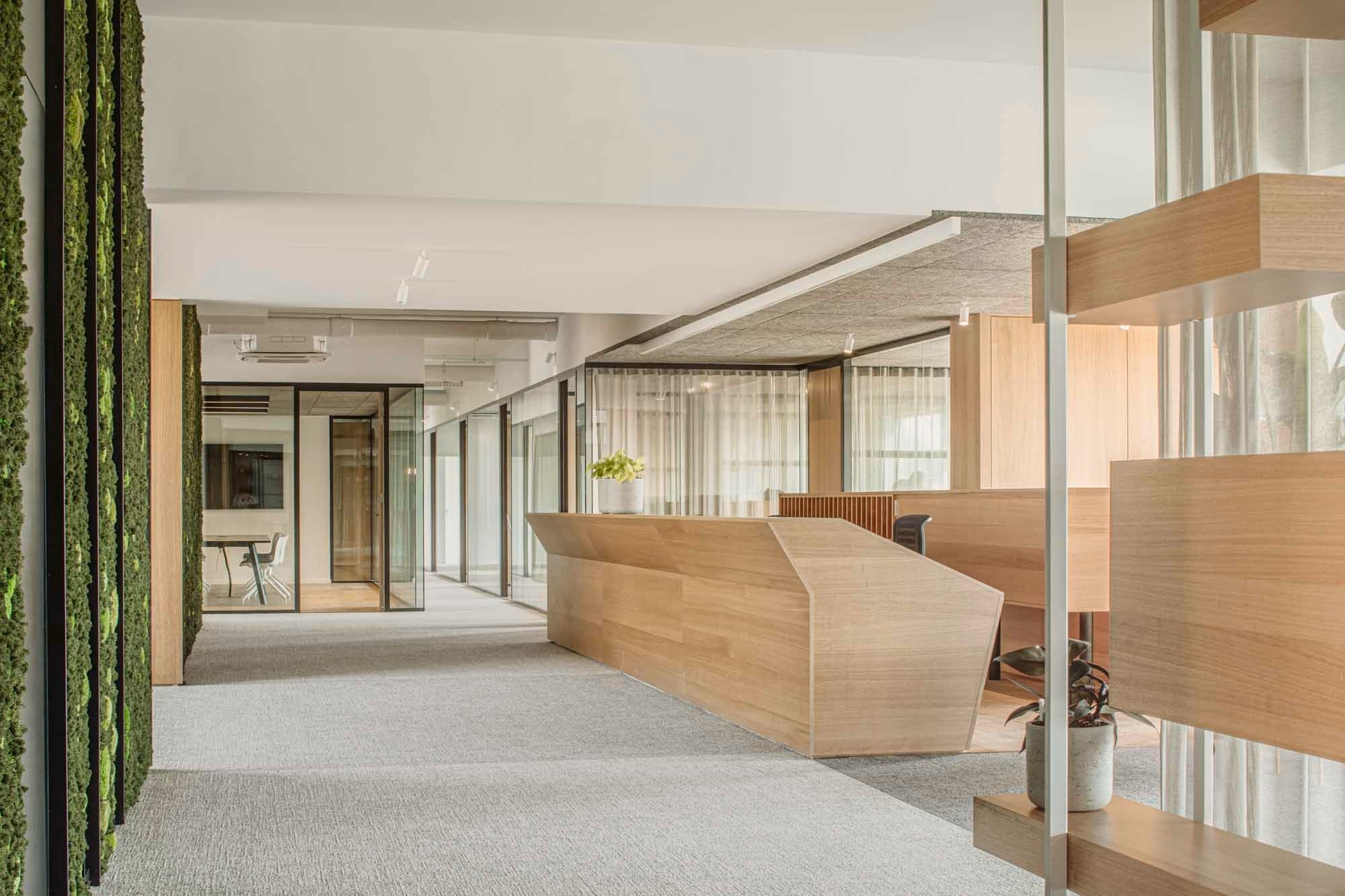 anegre wood - anegre veneer - Van Tornhaut Aalter - office