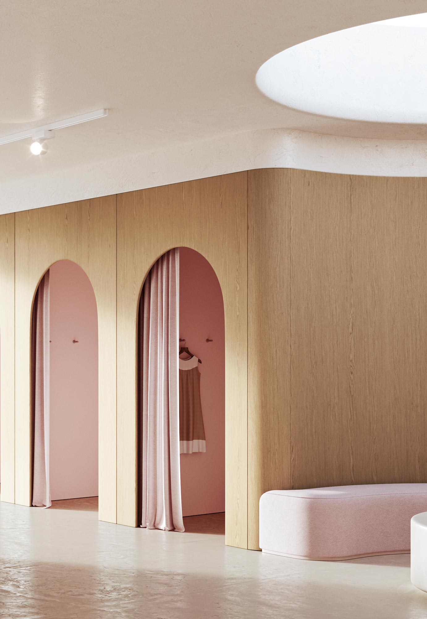 Shinnoki Ivory Oak - boetiek - detailhandel - houtfineer - interieurontwerp