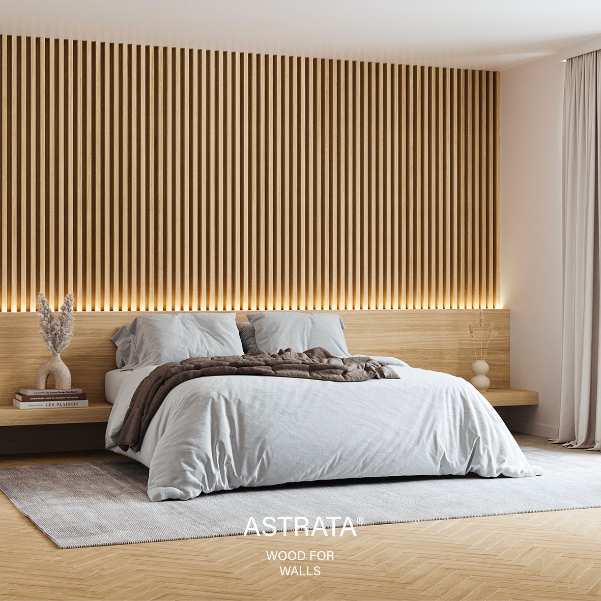 Badroom - placage bois - Astrata Slats - bois pour murs