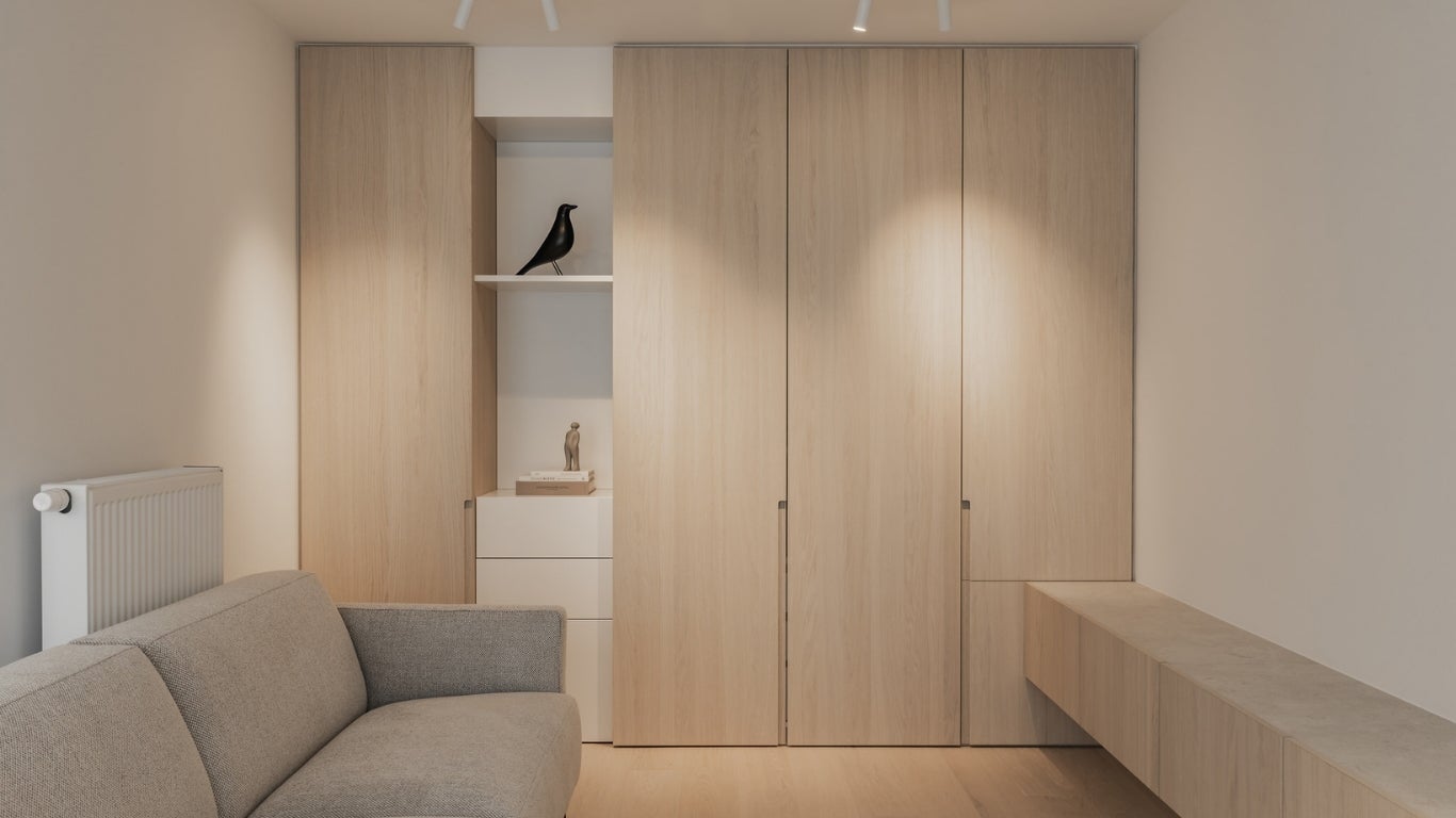 cabinetry kitchen - interior design - wood veneer - shinnoki milk oak - detail