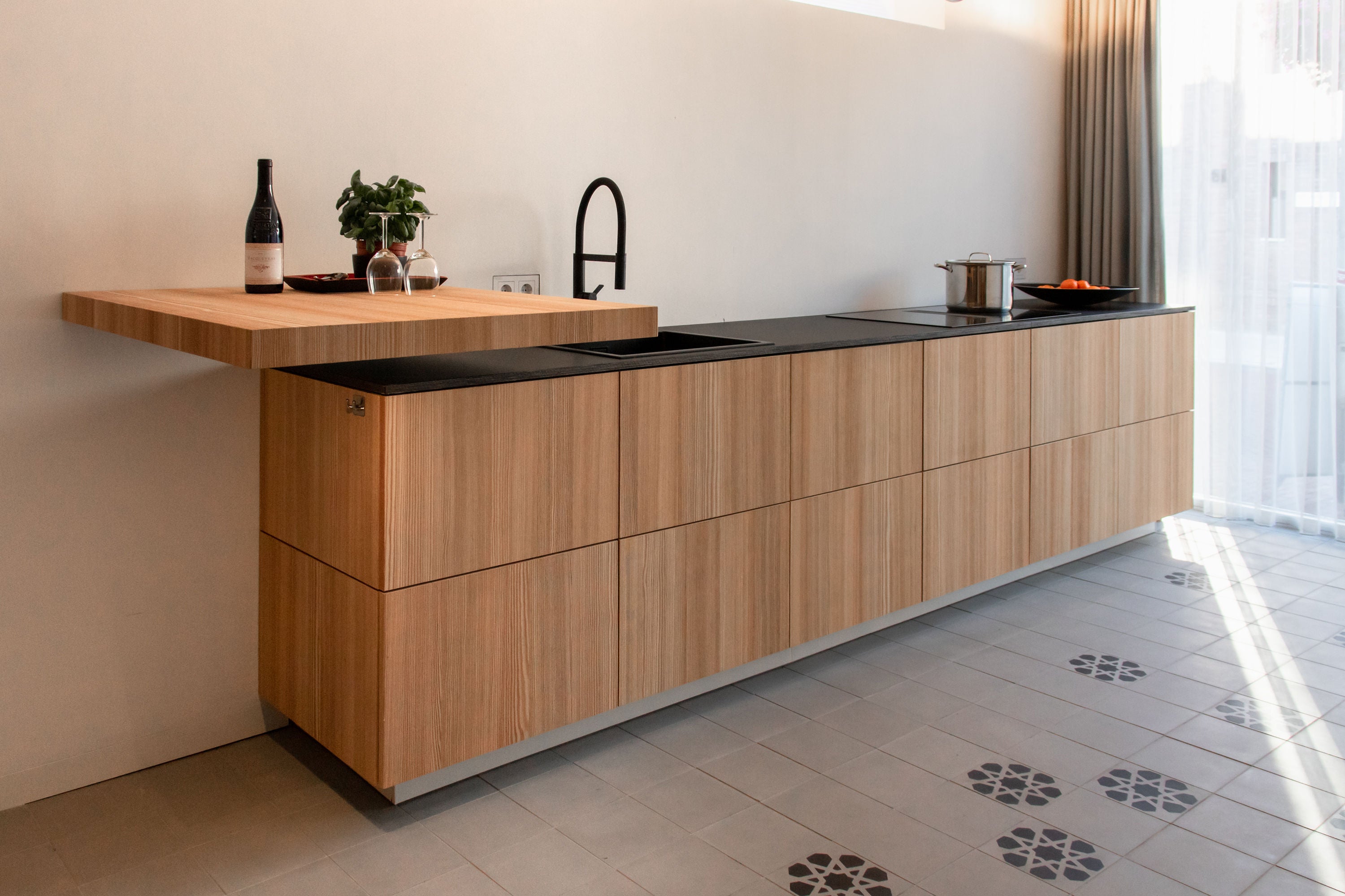 Nordus - spring larch - nordus spring larch - kitchen - kitchen wooden panels - kitchen veneer - larch