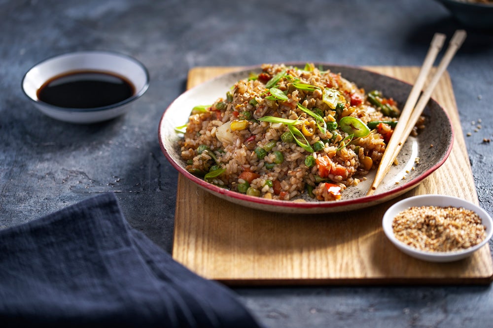 Orez cu legume la wok