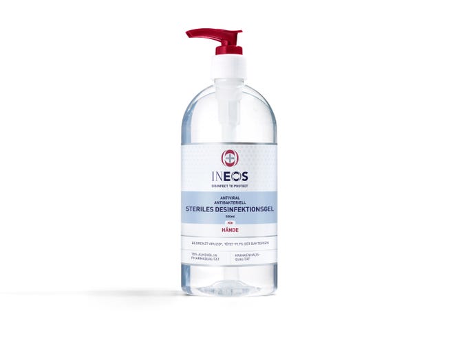 INEOS Desinfektionsgel in 500 ml Flasche