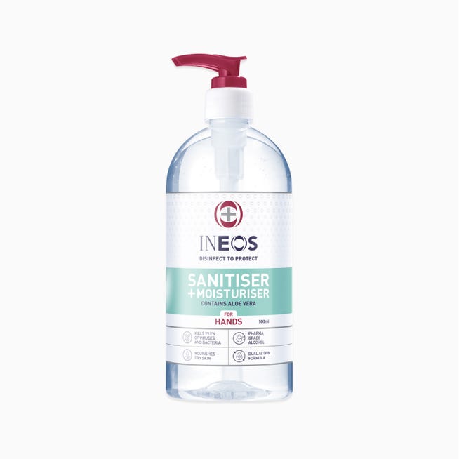Sanitiser + Moisturiser Hand Gel with Aloe Vera 500ml