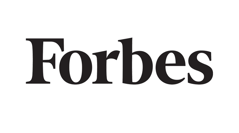 the forbes logo in black on a white background