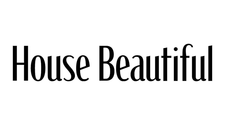 the house beautiful logo in black on a white background