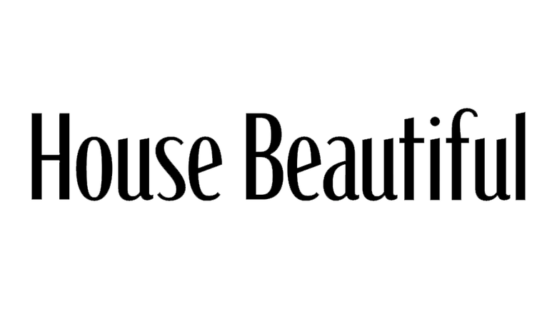 the house beautiful logo in black on a white background