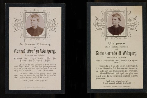 Ricordino funebre di Konrad di Welsperg