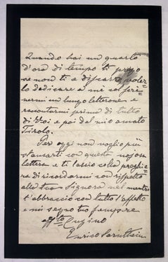 Lettera di Enrico Sarnthein a Heinrich Welsperg del 29 dicembre 1896. ApBz, Archivio di famiglia Welsperg-Primör, n. 1590 (fol. 165-166).
