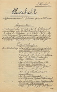 Technisch-polizeiliche Prüfung der Kleinbahnlinie Bozen Parkstraße-Hotel Stiegl, Südtiroler Landesarchiv, Archiv der Etschwerke, Pos. XX.13