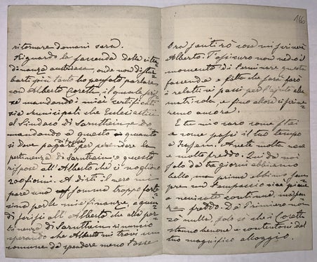 Brief von Enrico Sarnthein an Heinrich von Welsperg vom 29. Dezember 1896 SLA, Familienarchiv Welsperg-Primör, Nr. 1590 (fol. 165-166).