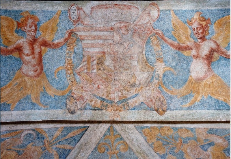 Bozen, Palais Rottenbuch: Bemalung des Erkergewölbes in der oberen Stube (1588-1598)