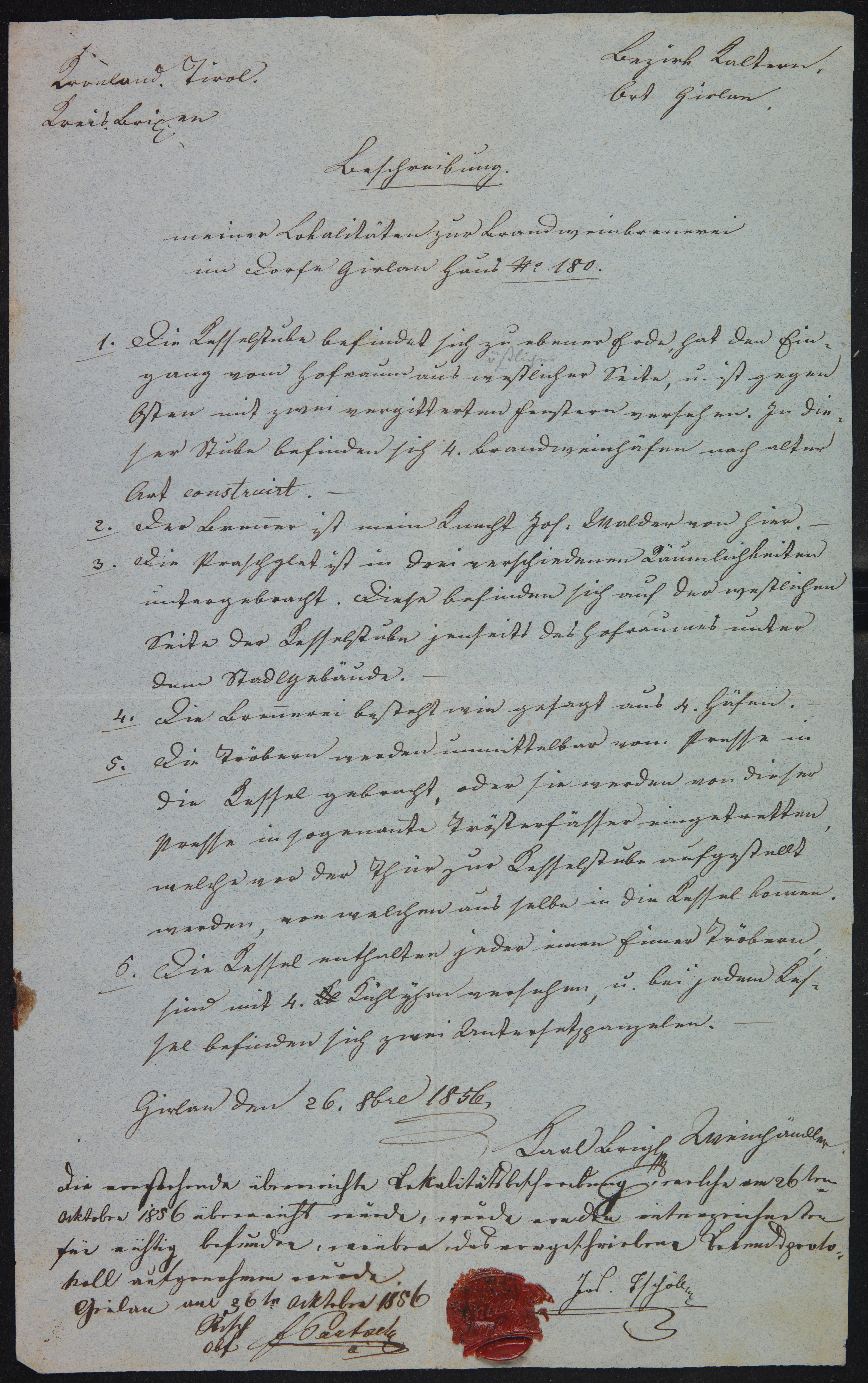 Familienarchiv Brigl, Nr. 119