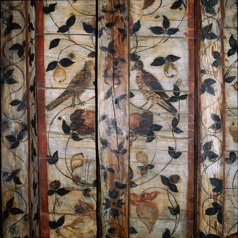 Bozen, Palais Rottenbuch: bemalte Holzdecke im 1. Stock (1558-1598)