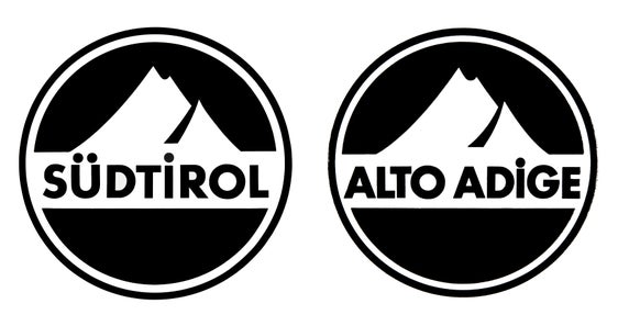 Il disegno di Heinz Matthias (Egna) nelle due varianti linguistiche, 1975/76 (Ufficio commercio, senza segnatura).