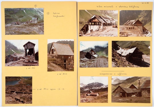 5d) Nel 1985, dopo la chiusura definitiva della miniera di Monteneve, fu eseguito un rilevamento dello stato e della consistenza degli impianti e delle contigue infrastrutture. (Ufficio innovazione industriale, n. 80)