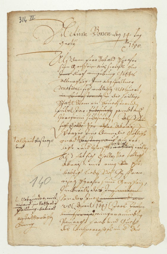 Akten der Landeshautpmannschaftlichen Gerichts/Adeligen Hofrechts Bozen, Nr. 314