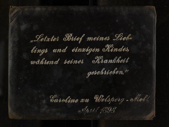 Ledertäschchen, in dem von der Mutter die beiden letzten Briefe Konrads aufbewahrt wurden