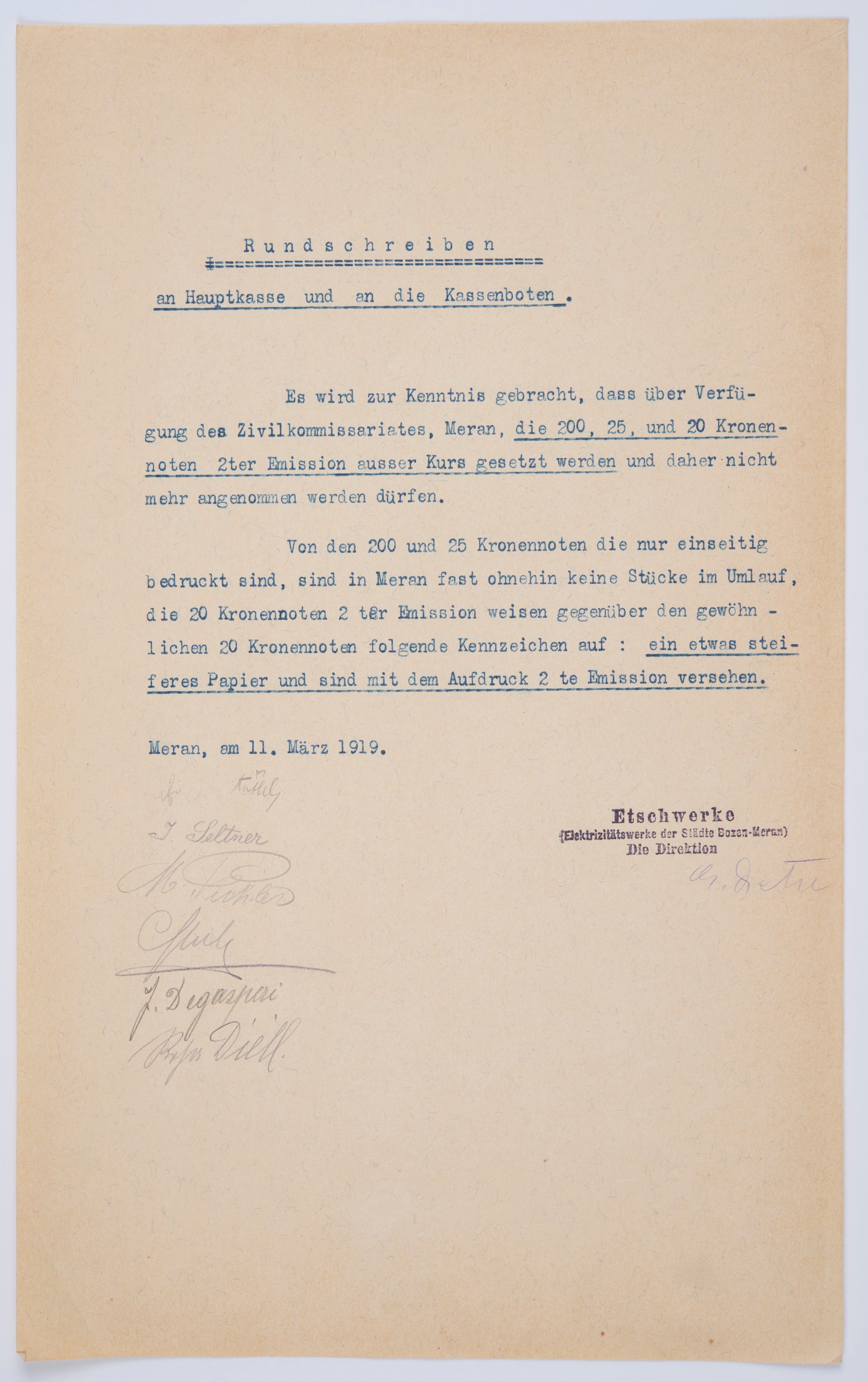 Archiv der Etschwerke, A.III.4.20 