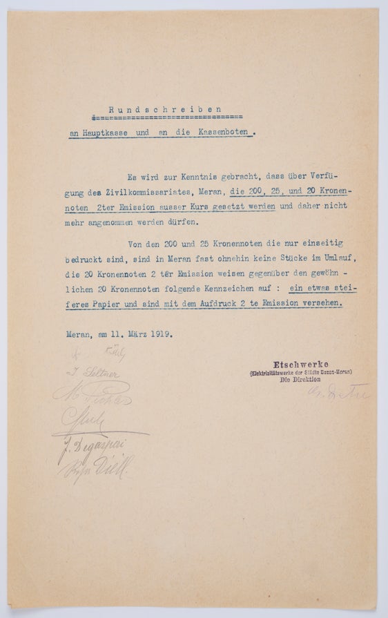 Archiv der Etschwerke, A.III.4.20 