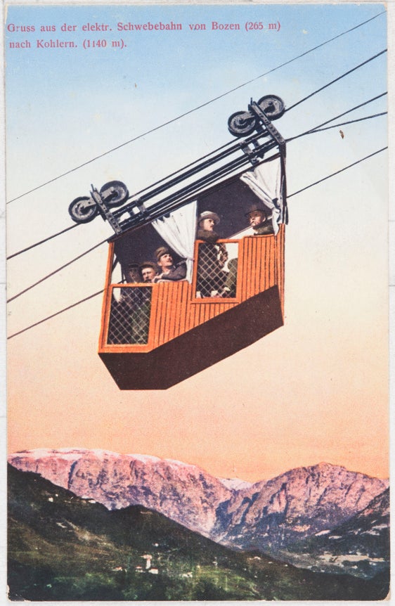 Frühe Ansichtskarte von der Kohlererbahn (1909). SLA, Sammlung Helene Oberleiter, Nr. 30.