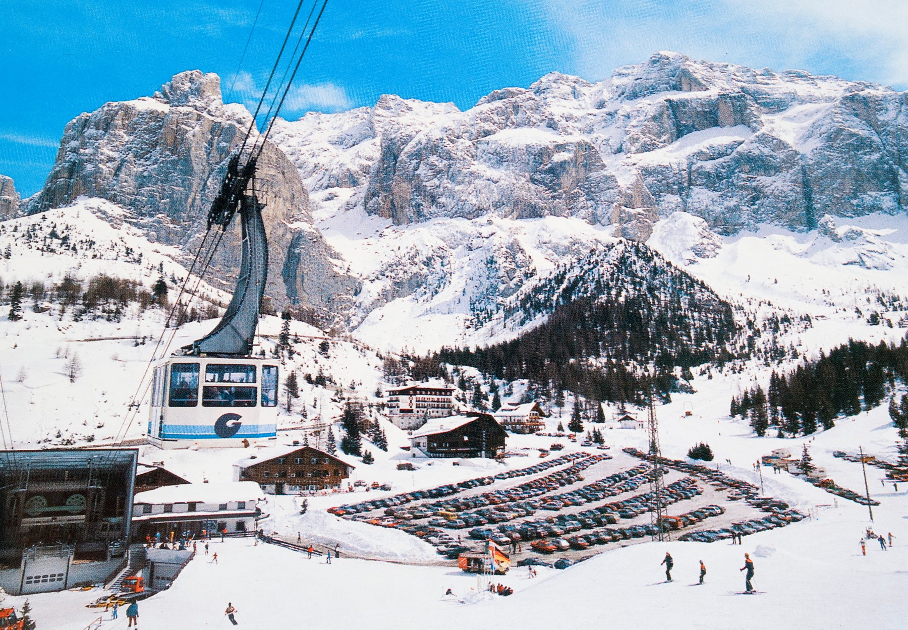 Kabinenbahn von Wolkenstein auf den Piz de Sella. SLA, Sammlung Schlern Verlag, Nr. 114.