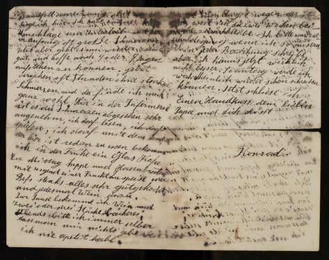 Una delle ultime lettere di Konrad a sua madre  (fol. 2)