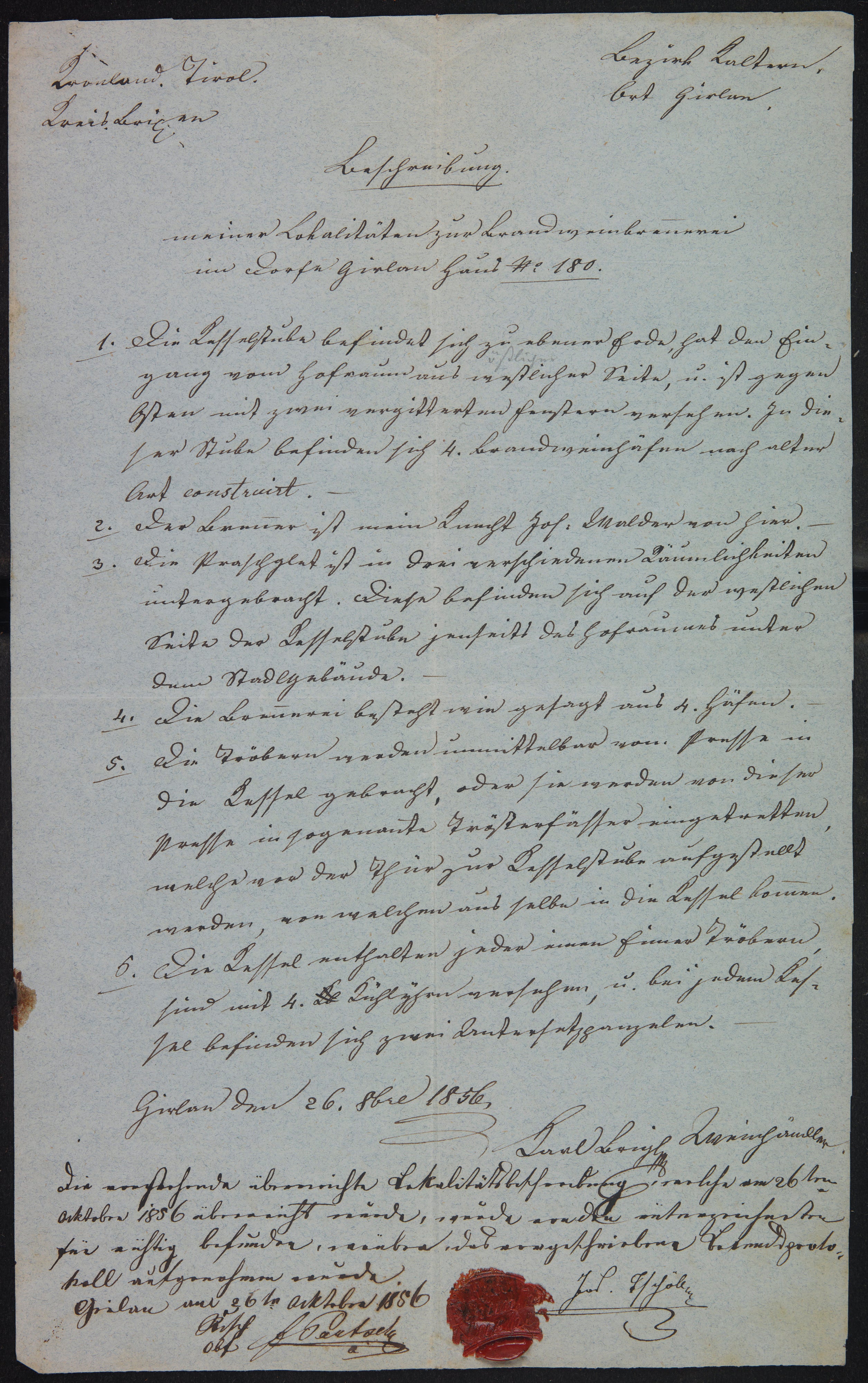 Archivio della famiglia Brigl, n. 119