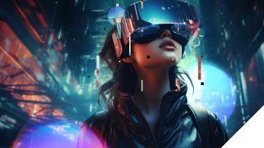Image: Future-Focused Woman Wearing VR Head Sets, Representing the Future of Entertainment in APAC - as featured in the Report.